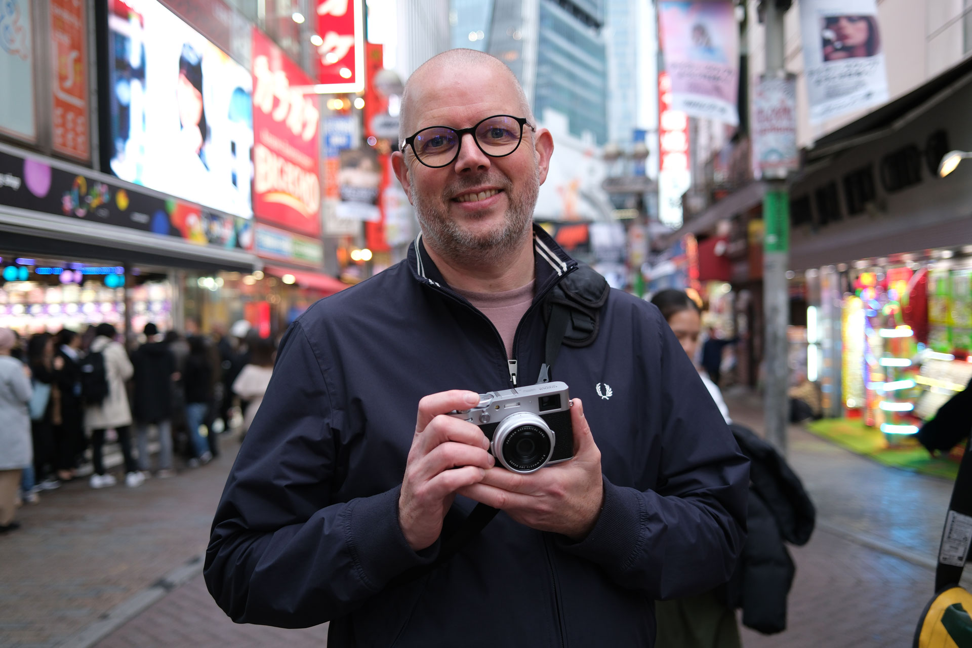 Photography News Editor, Roger Payne testing out the X100VI in Japan for the launch!